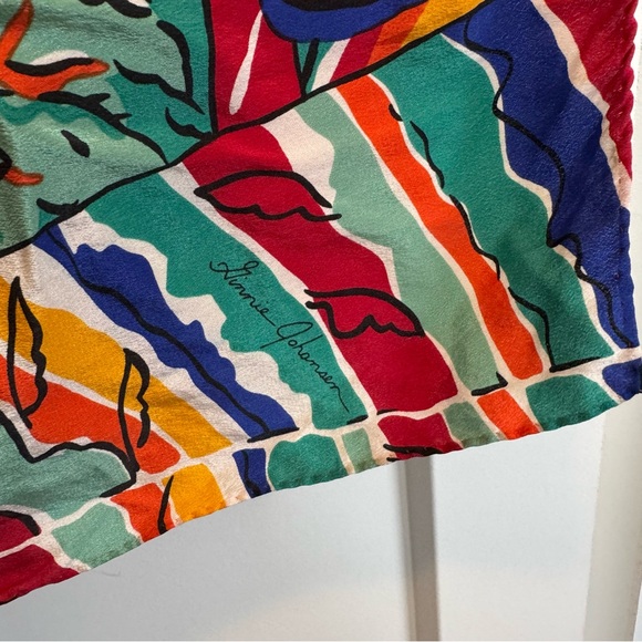Vintage Silk Ginnie Johansen Scarf - Picture 2 of 6